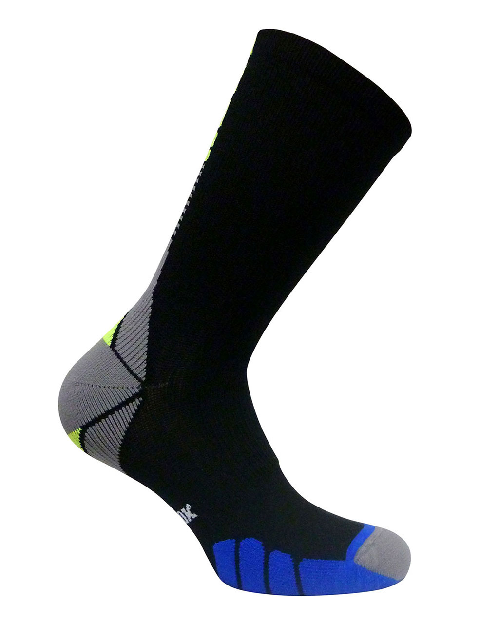 1 pair Fitted Vitalsox VT6810 Italian Made Compression Ligament Support Sport Crew Socks with Silver DrystatItalian Black X-Large 