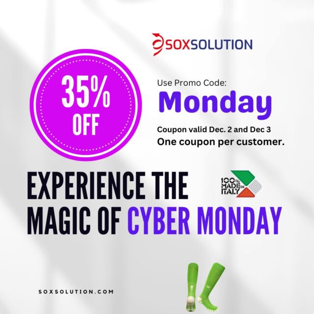 Experience the Magic of Cyber Monday!

Get 35% Off!*

Use Promo Code:
Monday
 
https://soxsolution.com/
Coupon valid 12/2-12/3

One coupon per customer.

*Not valid for already discounted items or multipacks. Offer cannot be combined with other promos.

#soxsolution #CyberMonday #cybermondaydeals #CyberMonday2024 #cybermondaysale